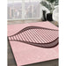 Machine Washable Transitional Pink Rug in a Family Room, wshpat3654rd