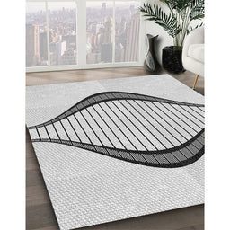 Patterned Off-White Novelty Rug in Family Room, pat3654