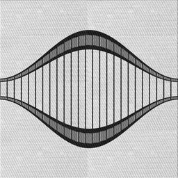 Sideview of Machine Washable Transitional White Smoke Rug, wshpat3654