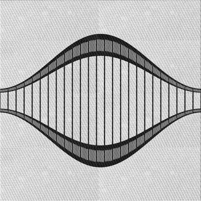 Sideview of Machine Washable Transitional White Smoke Rug, wshpat3654