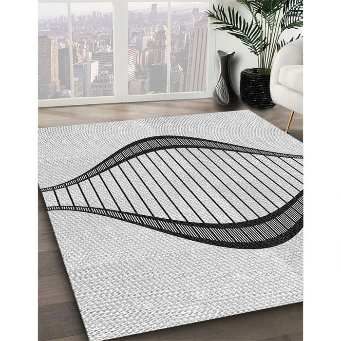 Machine Washable Transitional White Smoke Rug in a Family Room, wshpat3654