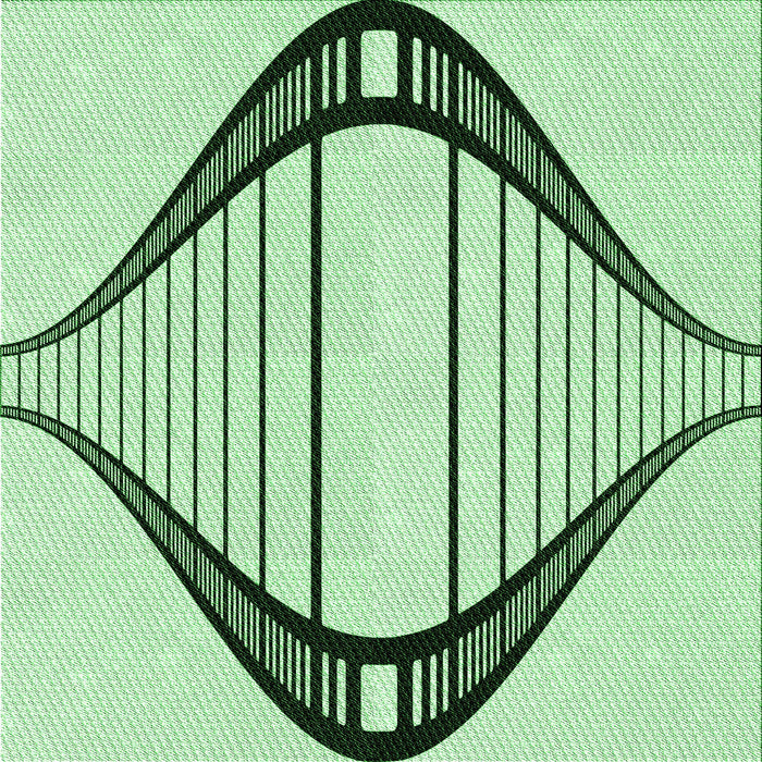 Round Patterned Mint Green Rug, pat3655grn