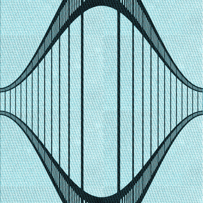 Patterned Deep-Sea Green Rug, pat3655lblu