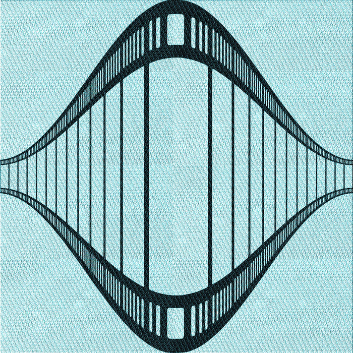 Round Patterned Deep-Sea Green Rug, pat3655lblu