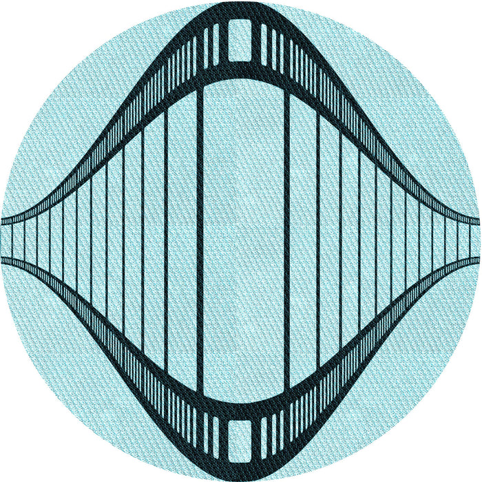 Square Patterned Deep-Sea Green Rug, pat3655lblu