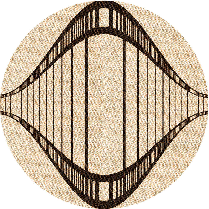 Square Machine Washable Transitional Copper Brown Rug in a Living Room, wshpat3655org