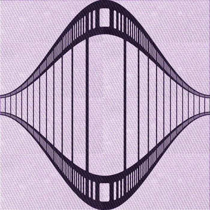 Round Patterned Purple Flower Purple Rug, pat3655pur