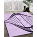 Patterned Purple Flower Purple Rug in Family Room, pat3655pur