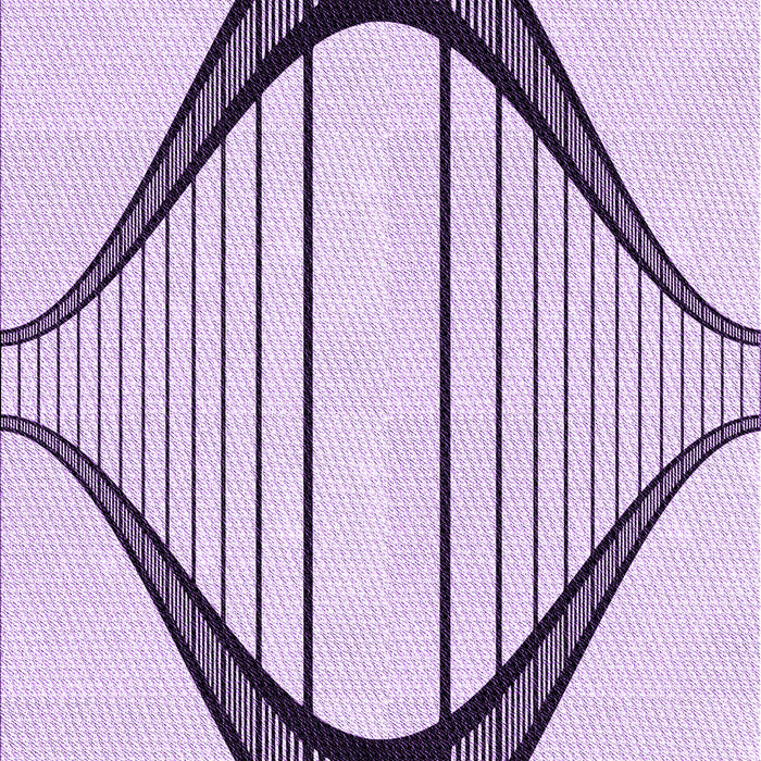 Patterned Purple Flower Purple Rug, pat3655pur