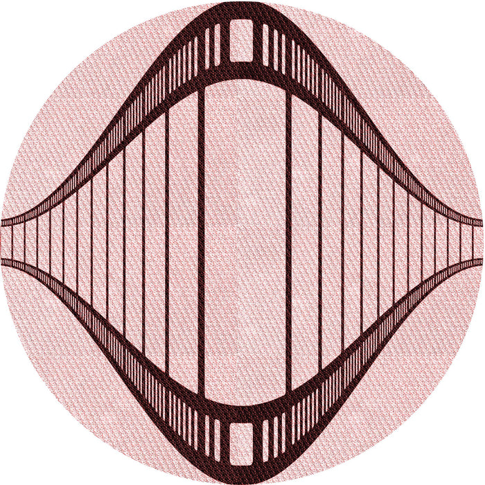 Square Patterned Red Rug, pat3655rd