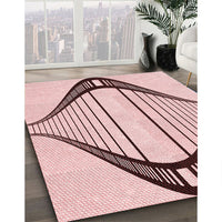 Patterned Red Rug, pat3655rd