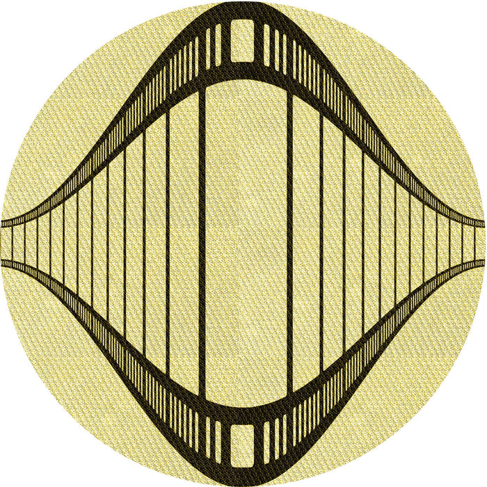 Square Patterned Sun Yellow Rug, pat3655yw