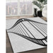 Patterned Gray Novelty Rug in Family Room, pat3655