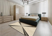 Patterned Wheat Beige Rug in a Bedroom, pat3656brn