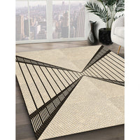 Patterned Wheat Beige Rug, pat3656brn