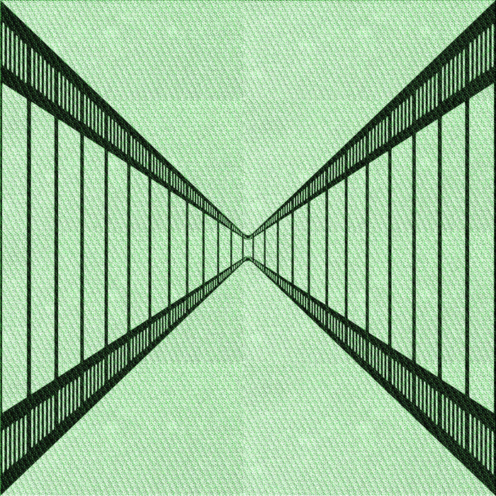 Round Patterned Mint Green Rug, pat3656grn