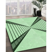 Patterned Mint Green Rug, pat3656grn