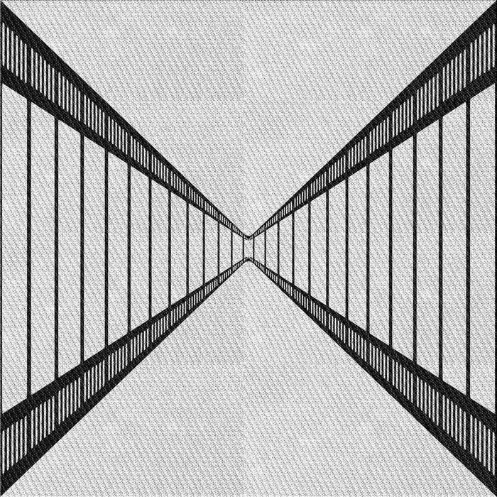 Round Patterned Gray Rug, pat3656gry