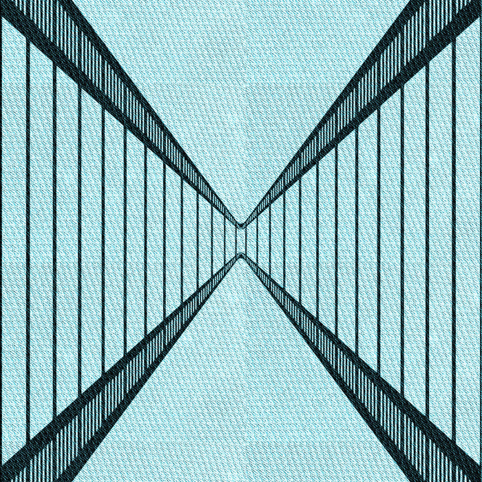 Machine Washable Transitional Deep-Sea Green Rug, wshpat3656lblu