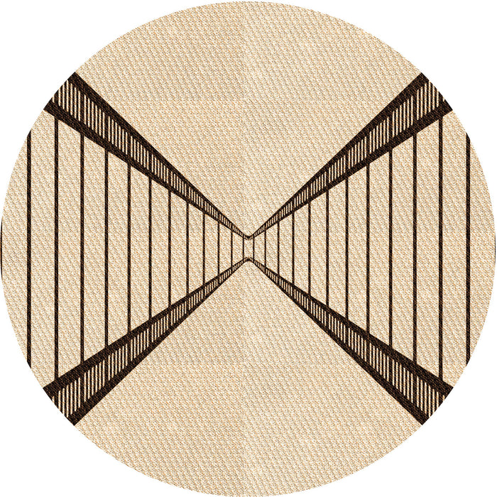 Square Patterned Copper Brown Rug, pat3656org