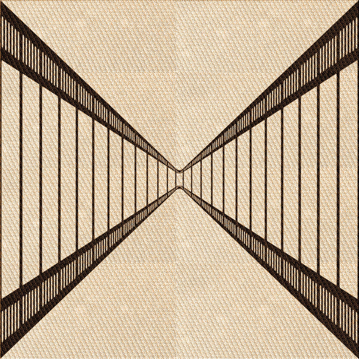 Round Patterned Copper Brown Rug, pat3656org