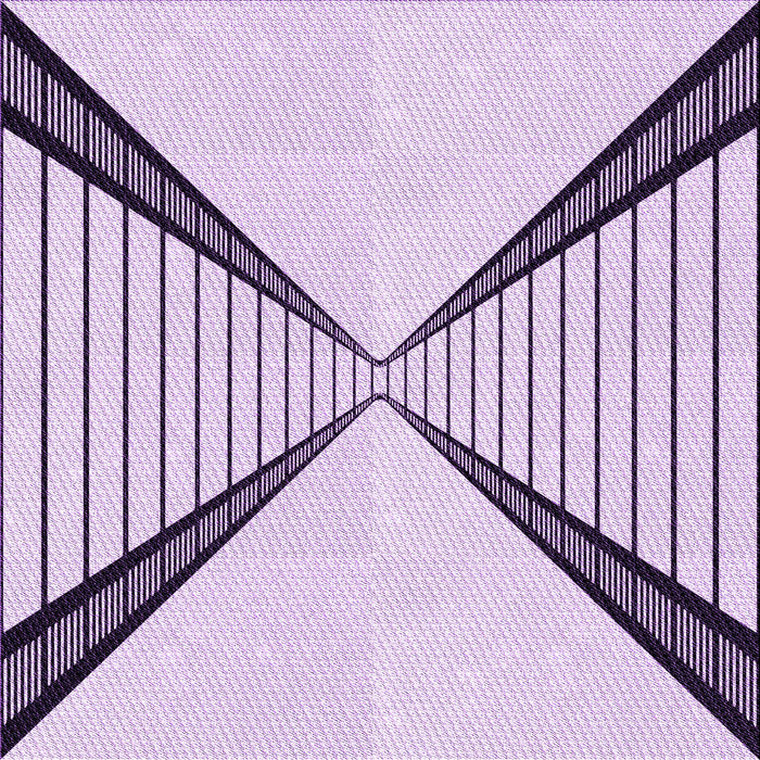 Round Patterned Purple Flower Purple Rug, pat3656pur