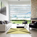 Machine Washable Transitional Sun Yellow Rug in a Kitchen, wshpat3656yw