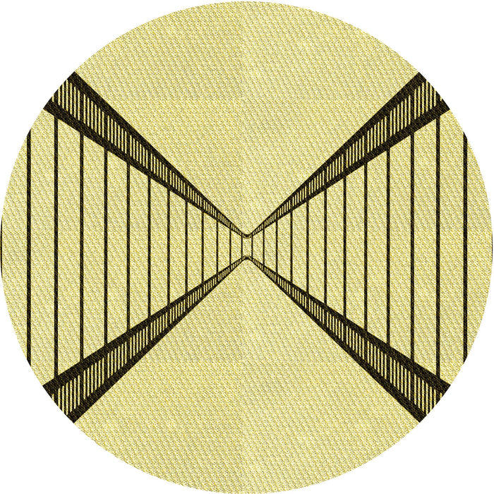 Square Patterned Sun Yellow Rug, pat3656yw