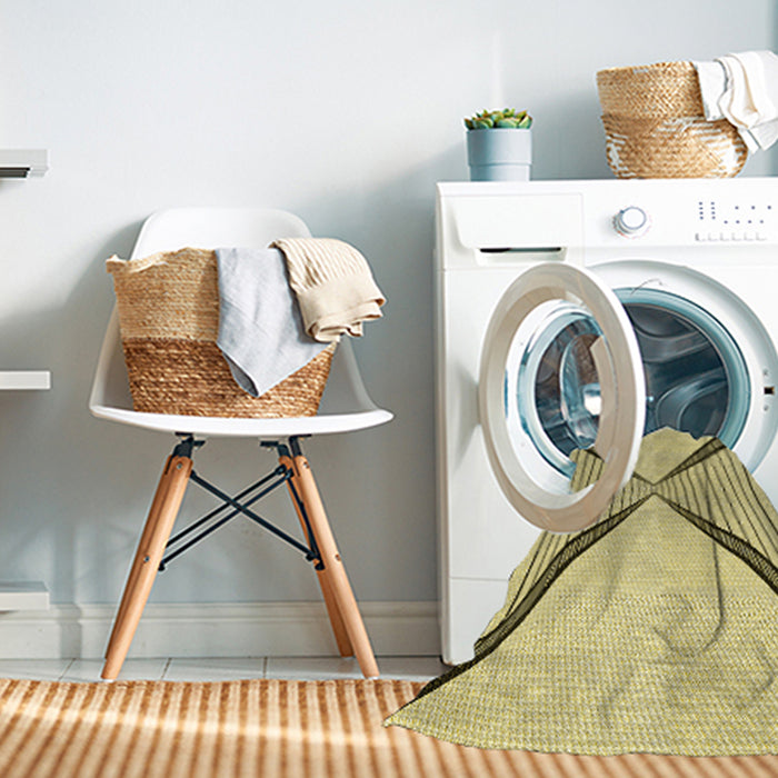 Machine Washable Transitional Sun Yellow Rug in a Washing Machine, wshpat3656yw
