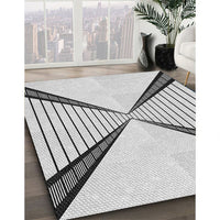 Patterned Gray Novelty Rug, pat3656