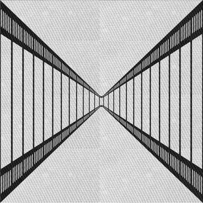 Square Patterned Gray Novelty Rug, pat3656