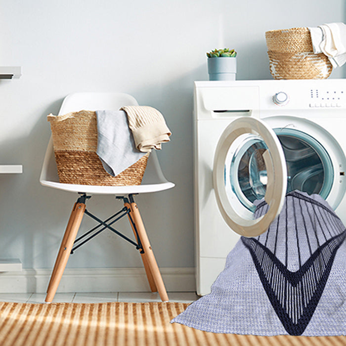 Machine Washable Transitional Lavender Blue Rug in a Washing Machine, wshpat3657blu