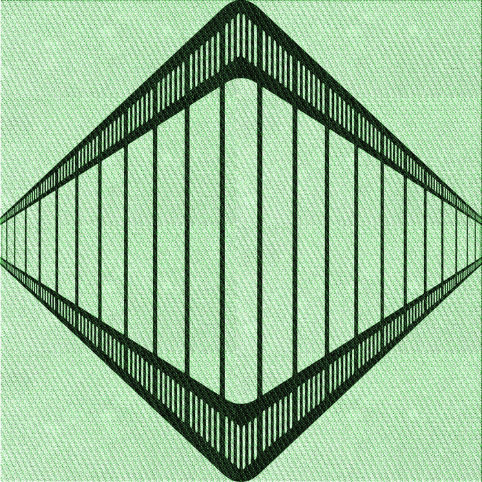 Round Patterned Mint Green Rug, pat3657grn