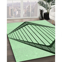 Patterned Mint Green Rug, pat3657grn