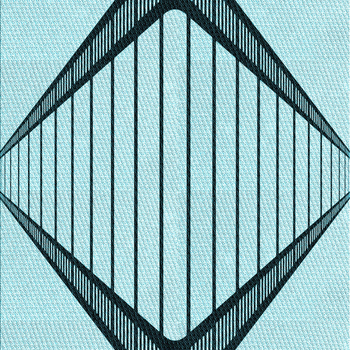 Patterned Deep-Sea Green Rug, pat3657lblu