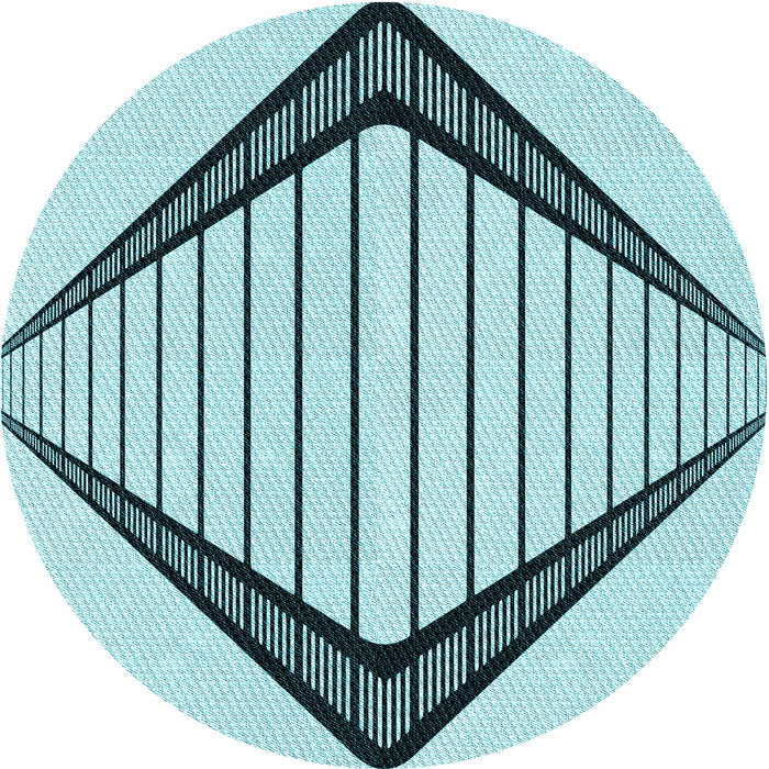 Square Patterned Deep-Sea Green Rug, pat3657lblu