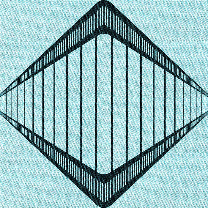 Round Patterned Deep-Sea Green Rug, pat3657lblu