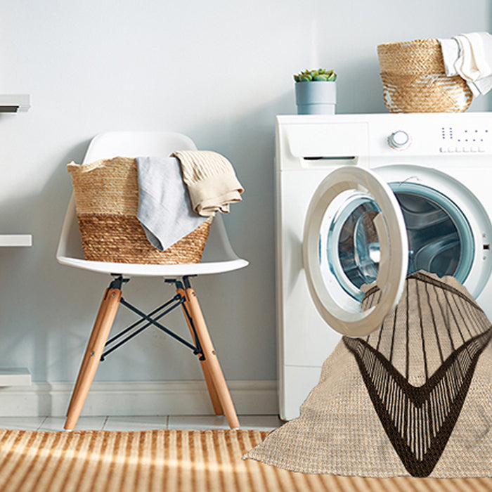 Machine Washable Transitional Light Brown Rug in a Washing Machine, wshpat3657org