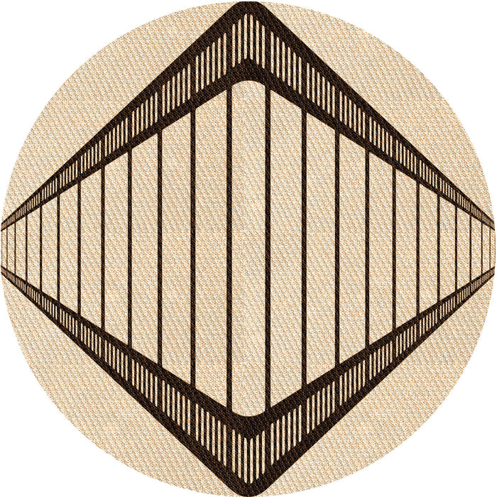 Square Patterned Light Brown Rug, pat3657org