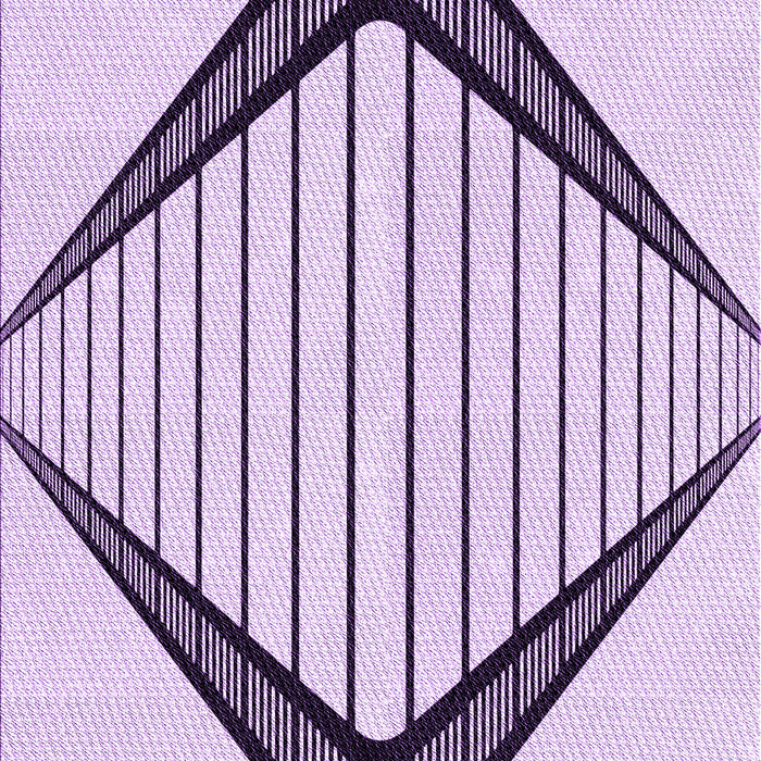 Patterned Purple Flower Purple Rug, pat3657pur