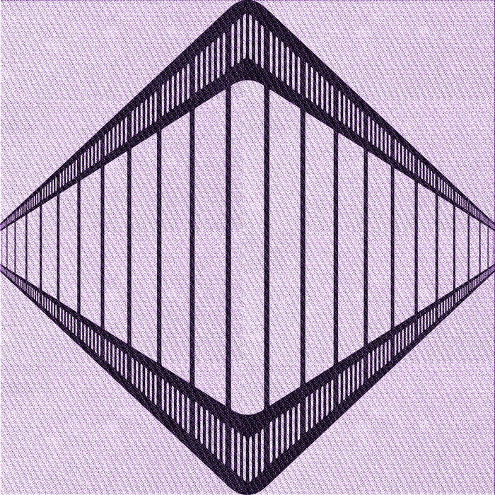 Round Patterned Purple Flower Purple Rug, pat3657pur