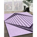 Machine Washable Transitional Purple Flower Purple Rug in a Family Room, wshpat3657pur