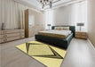 Patterned Sun Yellow Rug in a Bedroom, pat3657yw