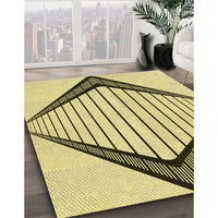 Patterned Sun Yellow Rug, pat3657yw