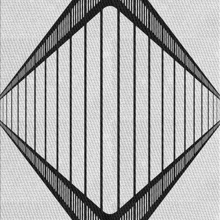 Patterned Gray Novelty Rug, pat3657