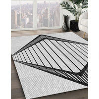 Patterned Gray Novelty Rug, pat3657