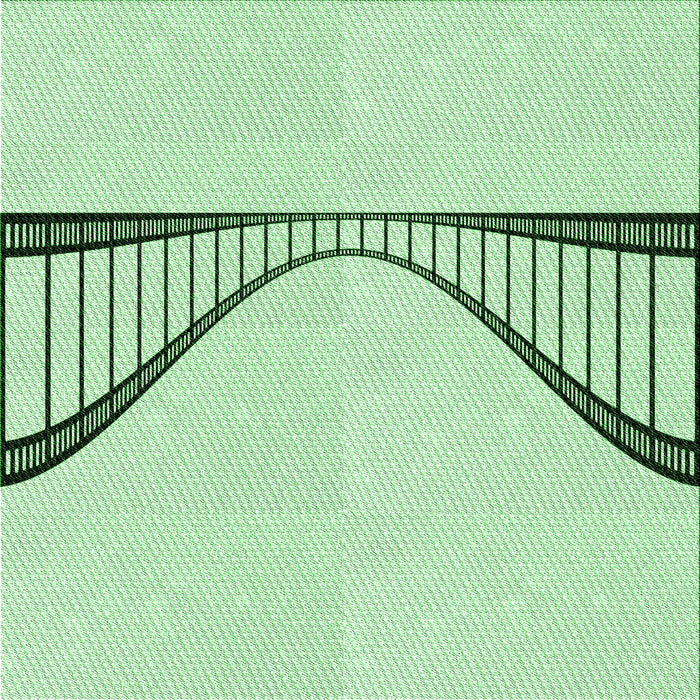 Round Patterned Mint Green Rug, pat3658grn