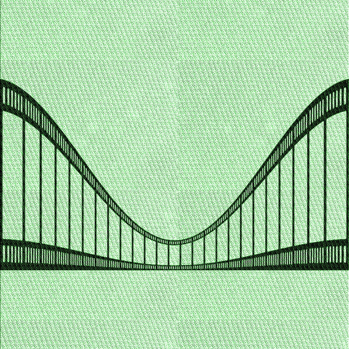 Patterned Mint Green Rug, pat3658grn