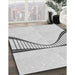 Machine Washable Transitional Platinum Gray Rug in a Family Room, wshpat3658gry