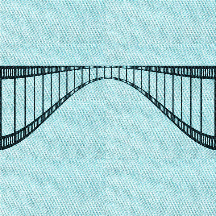 Round Patterned Electric Blue Rug, pat3658lblu